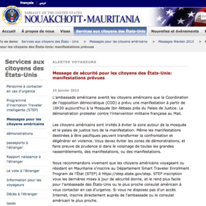 L'ambassade US en français relativise le risque d'attaque terroriste...