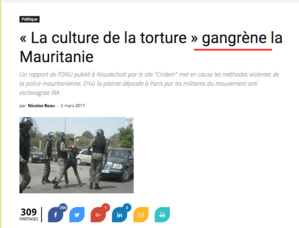 Torture en Mauritanie : mensonges, graves omissions de la presse et faiblesses du rapporteur de l'ONU...