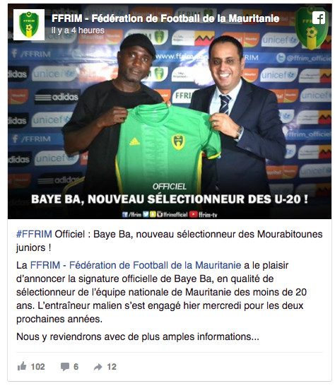 La Mauritanie chipe Baye Ba au Mali ! La Mauritanie chipe Baye Ba au Mali !
