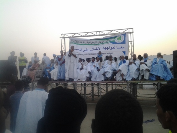 Meeting FNDU: Jemil Ould Mansour invite l’armée à refuser de se faire «instrumentaliser» à des fins politiciennes Meeting FNDU: Jemil Ould Mansour invite l’armée à refuser de se faire «instrumentaliser» à des fins politiciennes