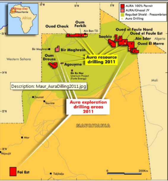 Mauritanie : Aura Energy fait une demande de bail minier pour l’uranium de Tiris