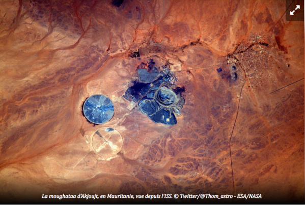 La Mauritanie dans l’oeil de Thomas Pesquet : la moughataa d'Akjoujt La Mauritanie dans l’oeil de Thomas Pesquet : la moughataa d'Akjoujt