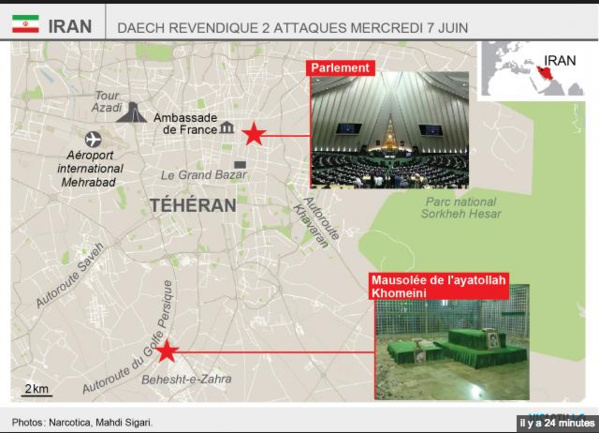 Iran: 12 morts dans des attentats à Téhéran revendiqués par l'EI Iran: 12 morts dans des attentats à Téhéran revendiqués par l'EI