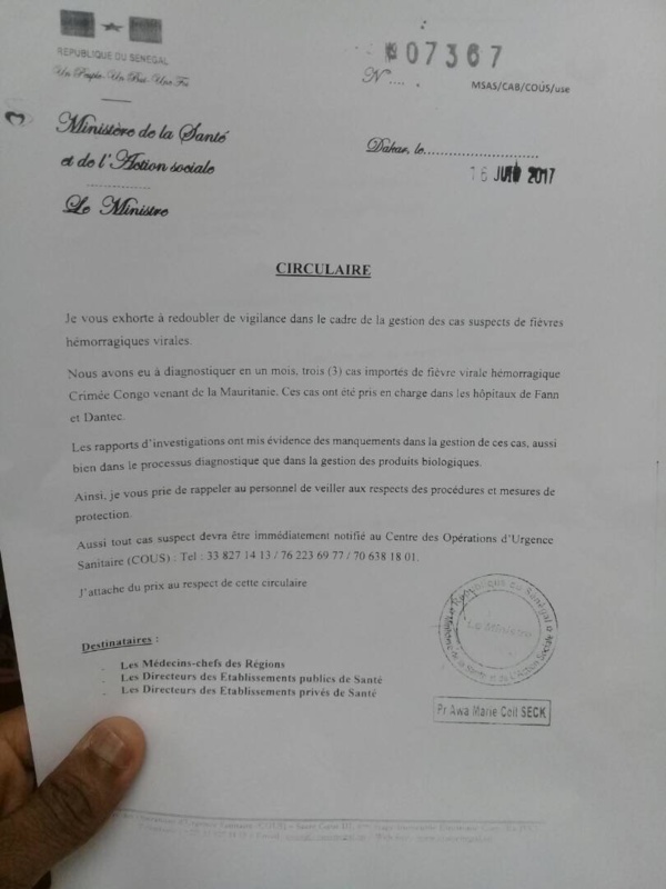 Mauritanie : le silence officiel autour du virus de Crimée-Congo Mauritanie : le silence officiel autour du virus de Crimée-Congo