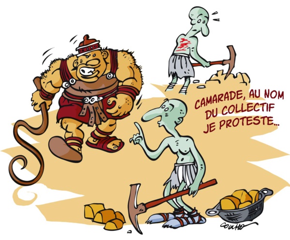 Les travailleurs de la société française TOTAL en grève Les travailleurs de la société française TOTAL en grève