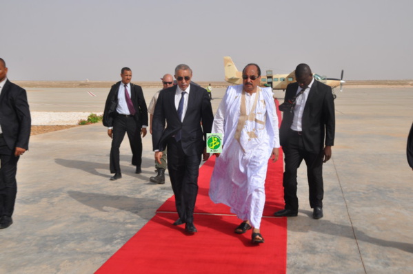 Le Président de la République regagne Nouakchott en provenance d'Akjoujt