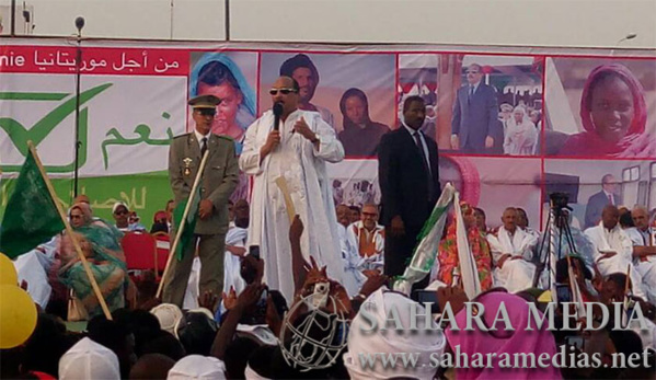 Meeting de fin de campagne à Nouakchott : Aziz plus virulent à l’endroit des sénateurs Meeting de fin de campagne à Nouakchott : Aziz plus virulent à l’endroit des sénateurs