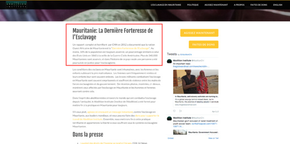 Abolition Institute : la désinformation au service d’une machine de guerre en Mauritanie…