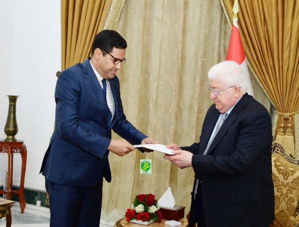 Message écrit du Président de la République à son homologue irakien Message écrit du Président de la République à son homologue irakien