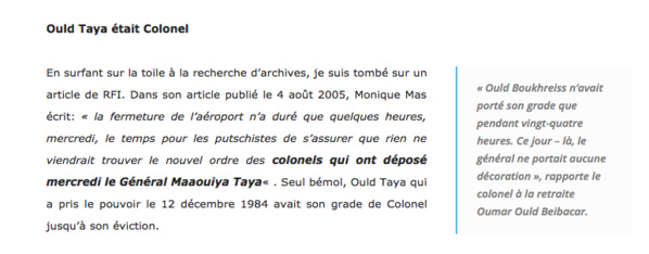 Fact Checking: non, la Mauritanie n’avait pas de généraux en 1978 Fact Checking: non, la Mauritanie n’avait pas de généraux en 1978