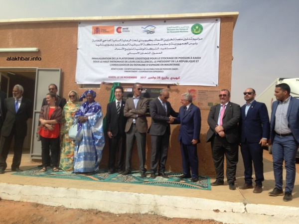 Le Président de la République inaugure à Kaédi une plateforme de distribution et de stockage de poissons Le Président de la République inaugure à Kaédi une plateforme de distribution et de stockage de poissons