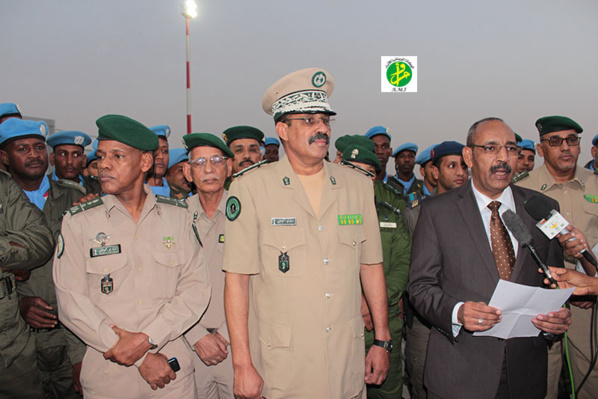 Départ d'un contingent de la gendarmerie nationale à destination de la Centrafrique et retour à Nouakchott d'un autre contingent