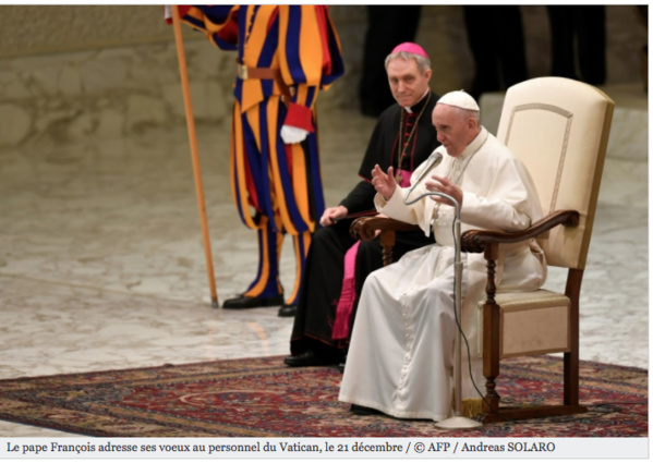 Le pape tacle les "traitres" à sa réforme de la Curie Le pape tacle les "traitres" à sa réforme de la Curie