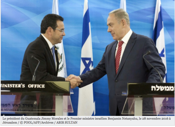 Le Guatemala annonce le transfert de son ambassade en Israël à Jérusalem Le Guatemala annonce le transfert de son ambassade en Israël à Jérusalem