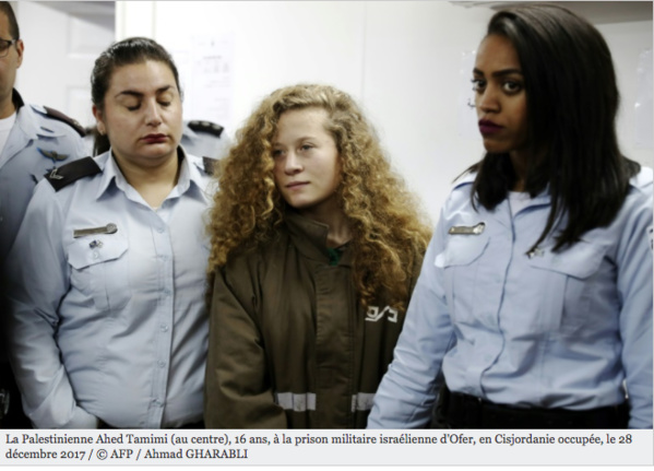 Douze chefs d'inculpation requis contre une Palestinienne ayant frappé des soldats