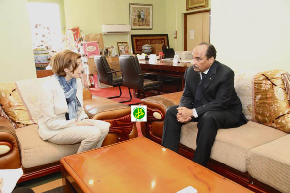 Le Président de la République reçoit la ministre des Forces Armées françaises Le Président de la République reçoit la ministre des Forces Armées françaises