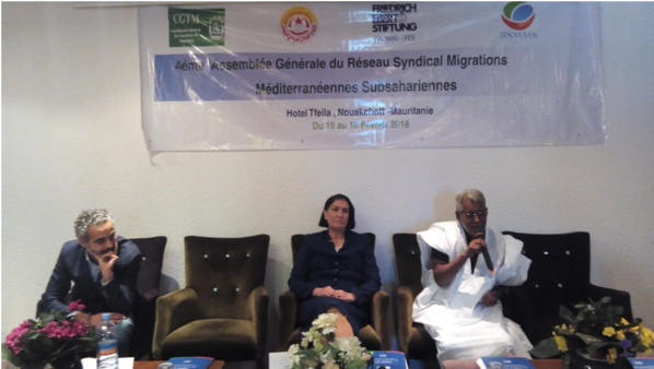 Migration à Nouakchott : les syndicats méditerranéens et subsahariens planchent sur leurs stratégies et plans d’actions Migration à Nouakchott : les syndicats méditerranéens et subsahariens planchent sur leurs stratégies et plans d’actions