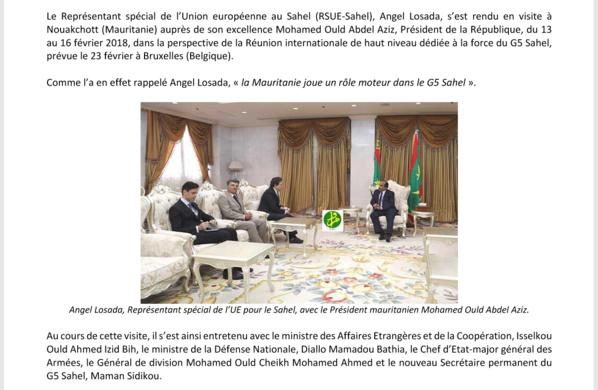 Sécurité et développement en Mauritanie : Le RSUE - Sahel Angel Losada sur le terrain, au plus près de la population ( photos ) Sécurité et développement en Mauritanie : Le RSUE - Sahel Angel Losada sur le terrain, au plus près de la population ( photos )