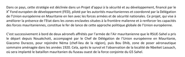 Sécurité et développement en Mauritanie : Le RSUE - Sahel Angel Losada sur le terrain, au plus près de la population ( photos )