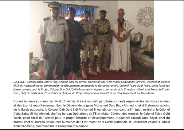 Sécurité et développement en Mauritanie : Le RSUE - Sahel Angel Losada sur le terrain, au plus près de la population ( photos ) Sécurité et développement en Mauritanie : Le RSUE - Sahel Angel Losada sur le terrain, au plus près de la population ( photos )