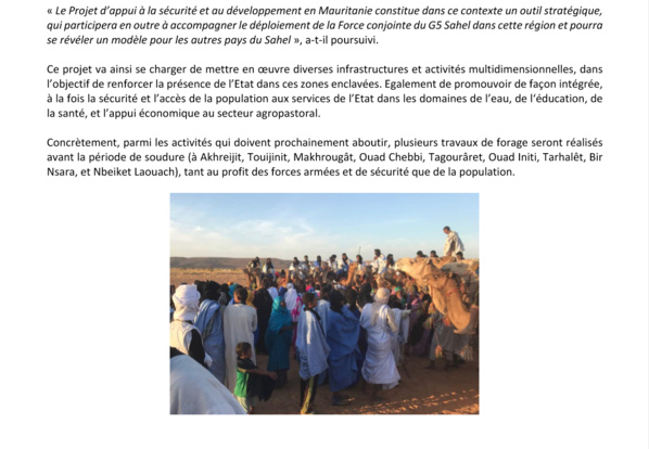 Sécurité et développement en Mauritanie : Le RSUE - Sahel Angel Losada sur le terrain, au plus près de la population ( photos )