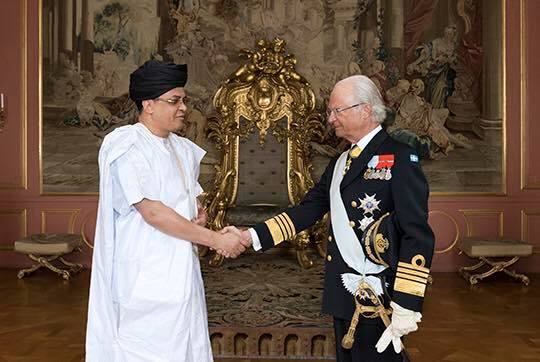 Le nouvel ambassadeur de Mauritanie à Stockholm présente ses lettres de créance Le nouvel ambassadeur de Mauritanie à Stockholm présente ses lettres de créance