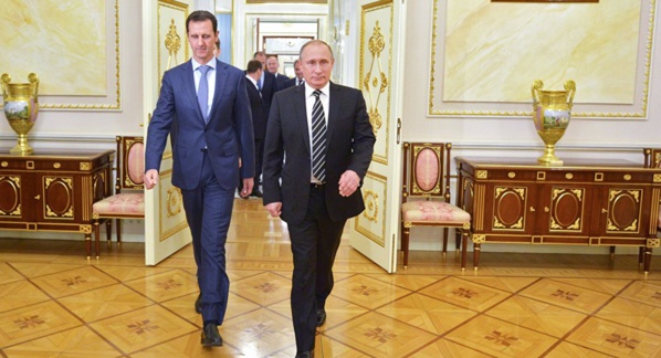 Poutine a rencontré Assad à Sotchi, en Russie, jeudi (Kremlin)