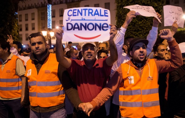 Maroc: les salariés de Danone, boycotté, manifestent pour leurs emplois Maroc: les salariés de Danone, boycotté, manifestent pour leurs emplois
