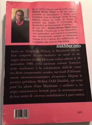 « Les noirs de Mauritanie… », un nouveau livre A.B Wane