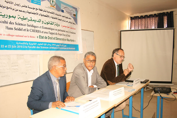 Organisation d’un colloque national sur l’État de droit et la démocratie en Mauritanie Organisation d’un colloque national sur l’État de droit et la démocratie en Mauritanie
