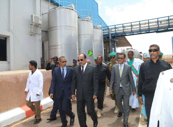 Le Président de la République visite la Société mauritanienne des produits laitiers à Néma Le Président de la République visite la Société mauritanienne des produits laitiers à Néma