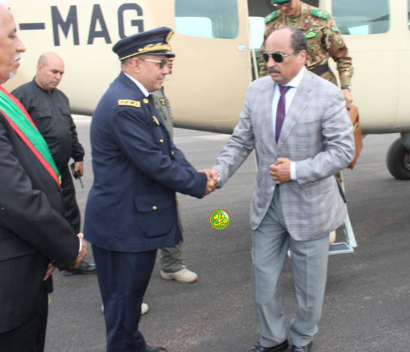 Arrivée à Kiffa du Président de la République en provenance de Néma