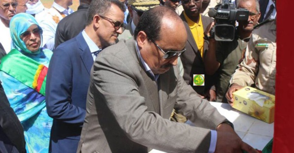 Pose de la première pierre de l’approvisionnement de Kiffa en eau potable Pose de la première pierre de l’approvisionnement de Kiffa en eau potable