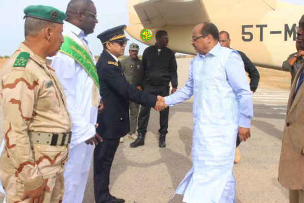 Le Président de la République arrive à Rosso Le Président de la République arrive à Rosso
