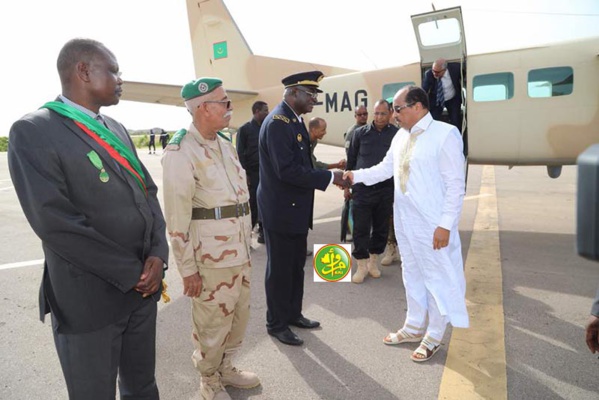 Le Président de la République arrive à Sélibaby pour une visite dans la wilaya du Guidimakha