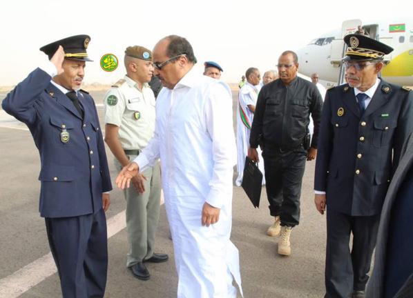 Arrivée du Président de la République à Zouerate Arrivée du Président de la République à Zouerate