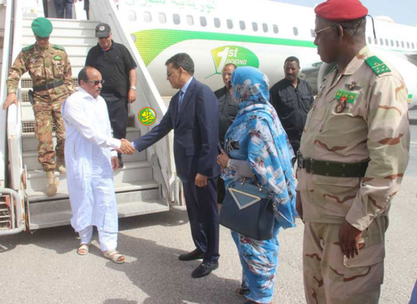 Arrivée du Président de la République à Nouadhibou Arrivée du Président de la République à Nouadhibou