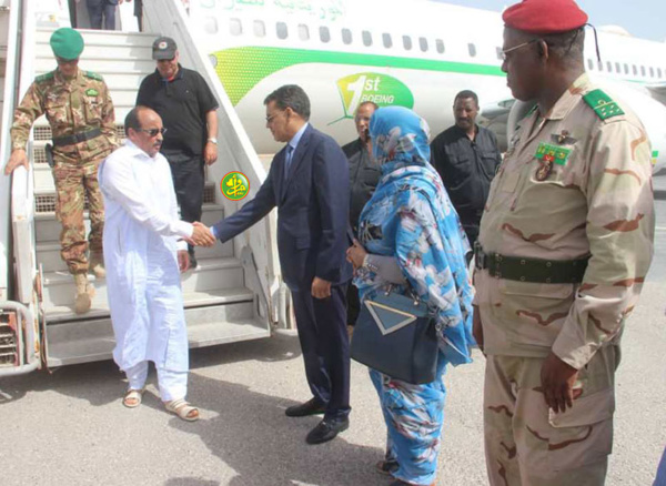 Arrivée du Président de la République à Nouadhibou