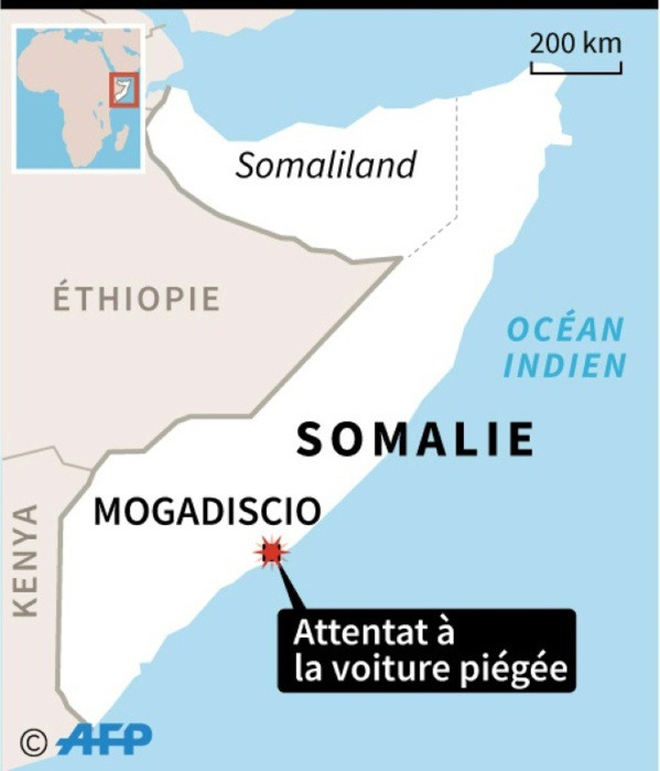 Au moins 3 morts dans un attentat à la voiture piégée à Mogadiscio Au moins 3 morts dans un attentat à la voiture piégée à Mogadiscio
