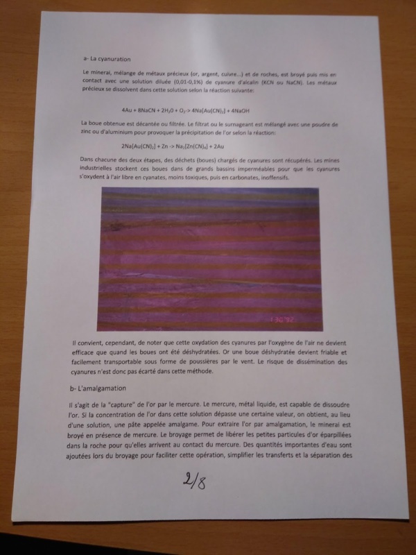 Orpaillage et pollution au Mercure à Chami : note confidentielle