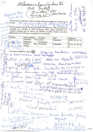 Pétition Contre l’esclavage : Démenti au démenti du ministre Pétition Contre l’esclavage : Démenti au démenti du ministre