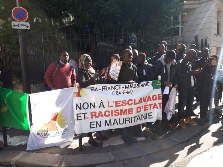 Paris, 4 octobre 2018 : Sit-in de soutien au leader abolitionniste emprisonné Biram