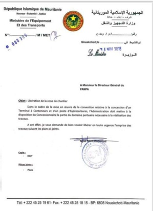 Scandale du PANPA: la MET ordonne la libération de la zone de chantier Scandale du PANPA: la MET ordonne la libération de la zone de chantier