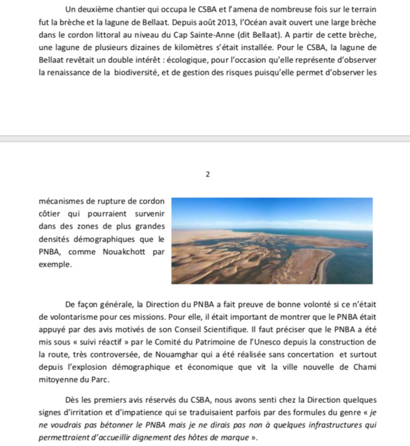 Première victime du Mercure de Chami… le Conseil Scientifique du Banc d’Arguin. Première victime du Mercure de Chami… le Conseil Scientifique du Banc d’Arguin.