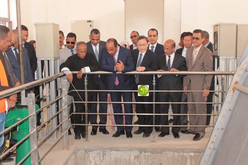Le Président de la République inaugure le projet du réseau d’assainissement de Nouakchott