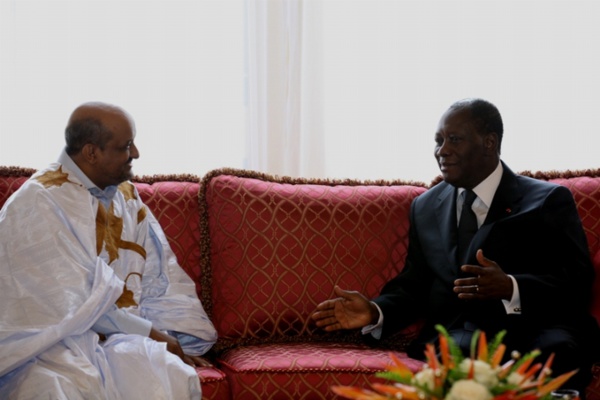 Ouattara reçoit l'Ambassadeur mauritanien en fin de mission à Abidjan