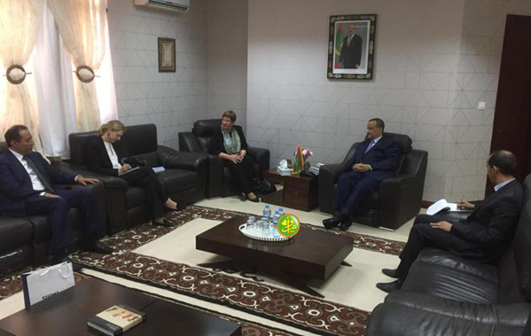 Le ministre des affaires étrangères reçoit, l’ambassadrice de Finlande Le ministre des affaires étrangères reçoit, l’ambassadrice de Finlande