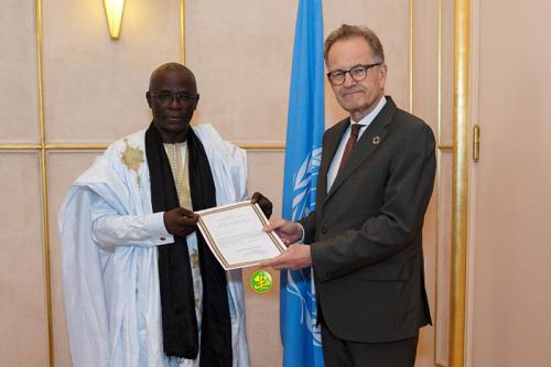 Notre ambassadeur auprès de l’ONU à Genève présente ses lettres de créances Notre ambassadeur auprès de l’ONU à Genève présente ses lettres de créances
