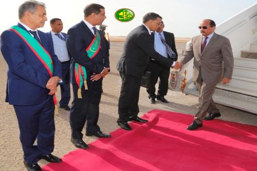 Le Président de la République arrive à Nouadhibou Le Président de la République arrive à Nouadhibou