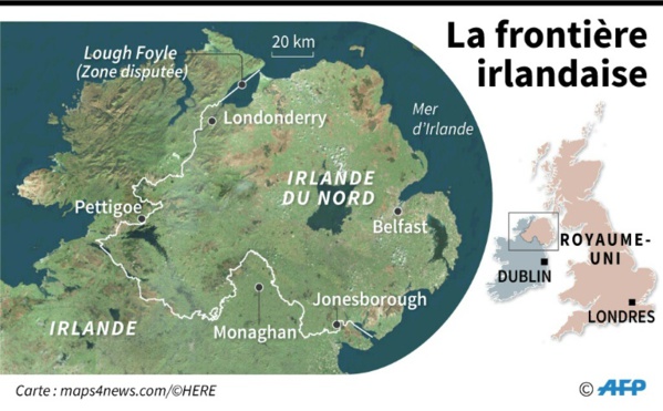 Brexit: Londres promet de ne "jamais" rétablir de contrôles physiques à la frontière irlandaise